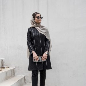 مانتو-ژاکارد-مشکی