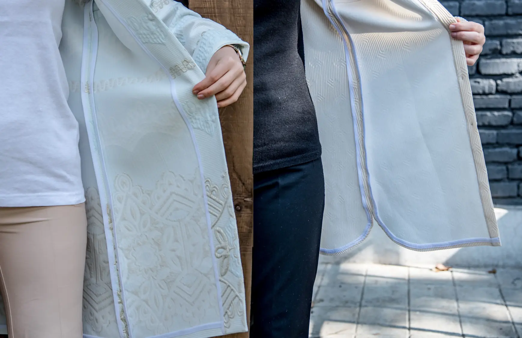 نمونه گان دوزی یا گان کشی درون لباس